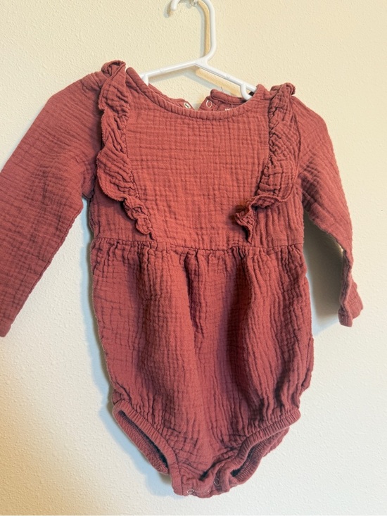 Other - 12 month Grayson Collective Baby Gauze Long-Sleeve Bodysuit - Rusty Rose